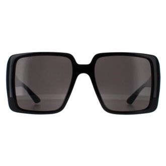 Gucci Square Womens Black with Gold Grey GG1692S - One Size