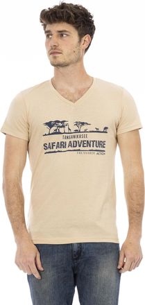 Trussardi Mens T-Shirt Men - Sand Cotton - Size X-Large