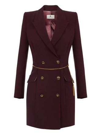 Elisabetta Franchi Abito corto doppiopetto - Viola