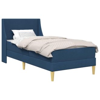 vidaXL Estructura De Cama Con Colch&oacute;n Azul 80x 200 Cm Poli&eacute;ster Vidaxl