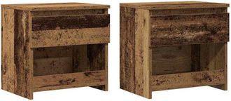 vidaXL Vidaxl - Bedside Cabinets 2 pcs Old Wood 40x30x39 cm Engineered Wood