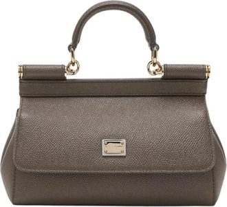 Dolce & Gabbana Mini Sicily Handtas - Dames - Handtassen - Grijs - ONE Size - Leer - Tassen
