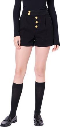 English Factory Button Fly Denim Shorts in Black at Nordstrom Rack, Size Medium