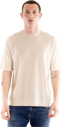 Paolo Pecora T-shirts - Heren - T-shirts - Beige - L - Katoen - Tops