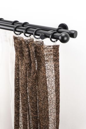 Garesa Gardinenstange »Gabi« 2 läufig-läufig Fixmass Fixlänge 120, 160, 200 cm, mit Ringe und Haken