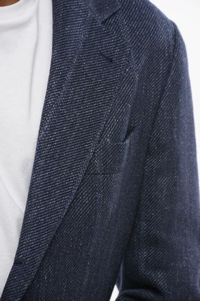 Brunello Cucinelli Blazer Monopetto in Misto Lino Twill Brunello Cucinelli