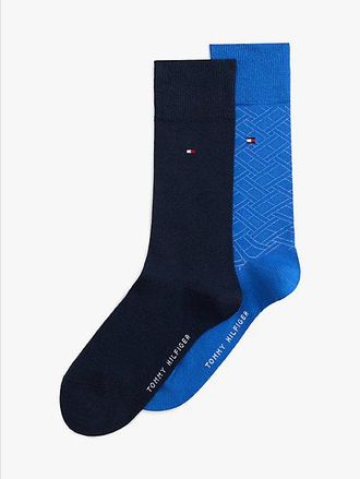 Tommy Hilfiger 2-Pack Print Flag Embroidery Socks