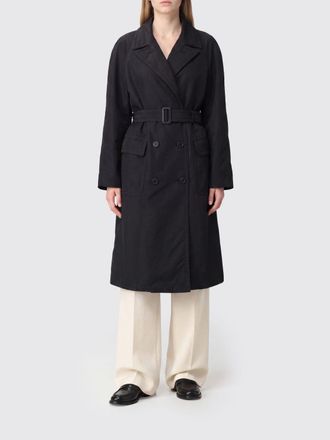 Maison Margiela Long Double-Breasted Wool Coat with Belt