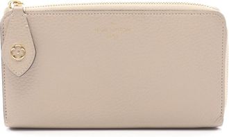 Louis Vuitton Beige Leather Long Wallet (Bi-Fold) (Pre-Owned)