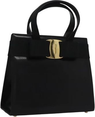 Ferragamo Pre-owned Handtas - Dames - Vintage Handtas - Zwart - ONE Size - Leer - Vintage