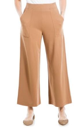 Max Studio Ponte Crop Wide Leg Pull-On Pants in Vicuna-Vicuna at Nordstrom Rack, Size X-Small