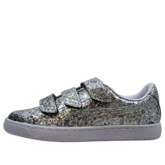 Puma (WMNS) PUMA Basket Strap Glitter Silver 364070-01