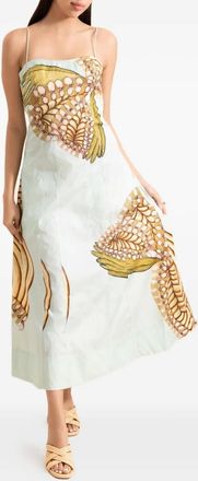 Ulla Johnson Vesela cami midi dress - women - Cotton - 2 - Green