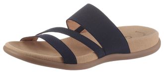 Gabor Pantolette GABOR, Damen, Gr. 36 (3,5), blau (nachtblau), Textil, unifarben, Schuhe Pantolette, Keilabsatz, Sommerschuh, Schlappen mit atmungsaktivem L