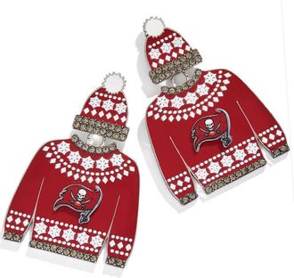 BaubleBar Womens BaubleBar Tampa Bay Buccaneers Sweater Earrings in Red at Nordstrom