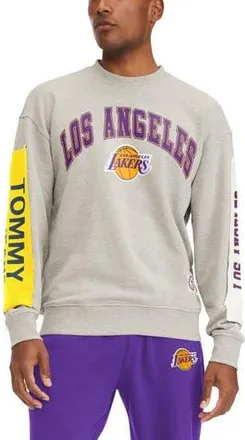 Tommy Jeans Mens Tommy Jeans Gray Los Angeles Lakers James Patch Pullover Sweatshirt at Nordstrom, Size Large