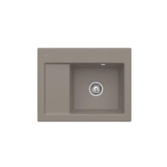 Villeroy & Boch Villeroy&boch - Villeroy Et Boch Subway 45 Fregadero Compacto De 1 Seno 65 X 51 Cm Desag&uuml;e Izquierdo Timber Ceramicplus Con Vaciador Manual