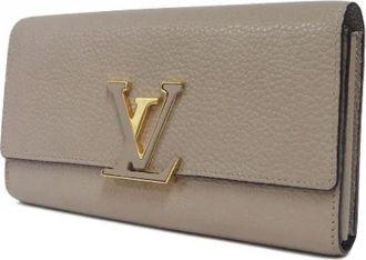 Louis Vuitton Pre-owned Wallets, female, Beige, Size: ONE SIZE Pre-owned Leather wallets