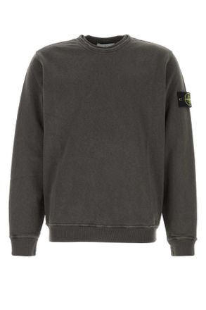 Stone Island Charcoal Cotton Sweatshirt
