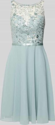 Luxuar Luxuar Cocktailkleid mit floraler Stickerei in Mint, Gr&ouml;&szlig;e 34