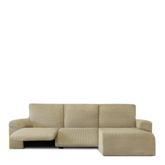 Eysa Funda de sof&aacute; chaise relax derecha brazo corto beige 250 - 360 cm
