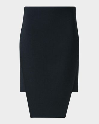 Akris Trapezoid Apron Mini Skirt