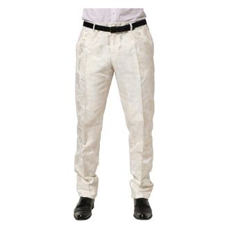 Dolce & Gabbana Suit Trousers, male, White, Size: 3XL Dress Pants