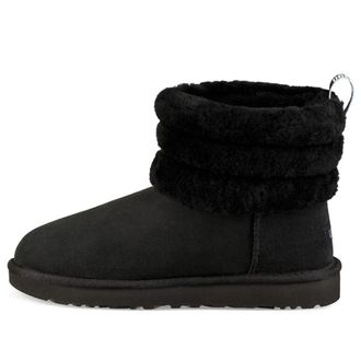 UGG (WMNS) UGG Classic Mini Fluff Quilted Boot Black 1098533-BLK