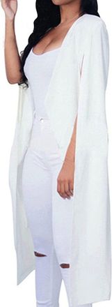 Generic Bolero Womens Festive Black: Shoulder Jacket Womens Elegant Cape Blazer Sleeveless Bolero Jacket with Split Sleeves Cape Front Open Cardigan Lightweig