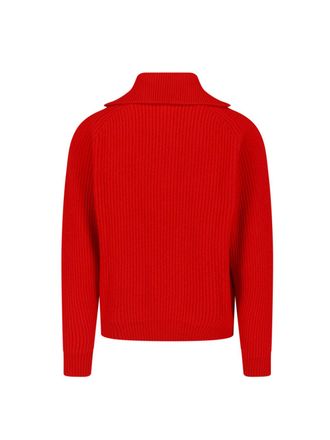 Jil Sander Mens Sweaters Red Wool