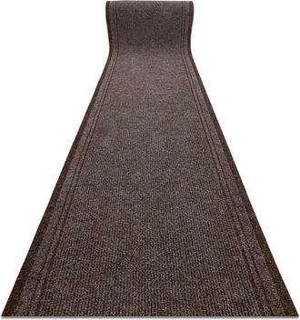 RugsX Rugsx - Felpudo Alfombra De Pasillo Con Refuerzo De Goma M&aacute;laga Marr&oacute;n 7058 100 Cm Brown 100x120 Cm