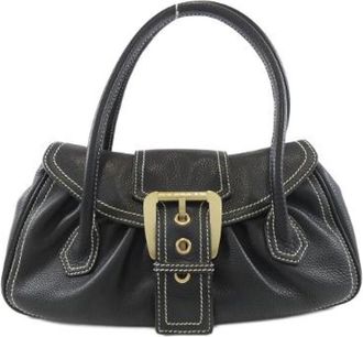 Celine Pre-owned Handbags, female, Black, Size: ONE SIZE Pre-owned Leather Shoulder Bag