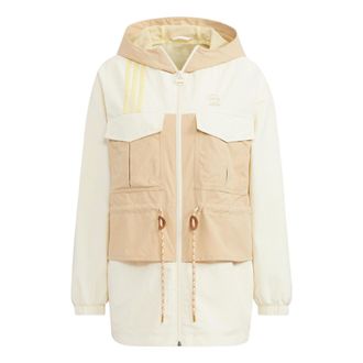 adidas (WMNS) adidas Neo Utility Windbreaker Jackets Beige White HM2021