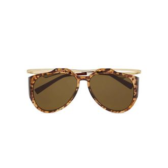 Saint Laurent Amelia Pilot-frame Sunglasses