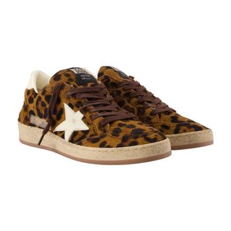 Golden Goose Womens Ball Star Sneakers - Golden Goose Deluxe Brand Leather Brown Calfskin Shoes