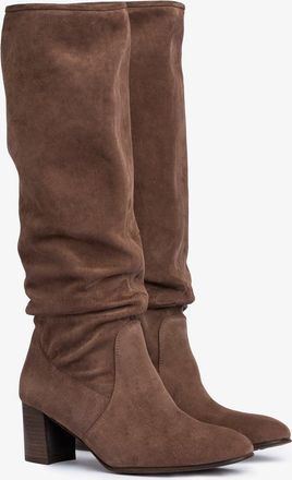 Pedro Garcia High knee boot in brown suede | Xantia | Fall winter 26 |