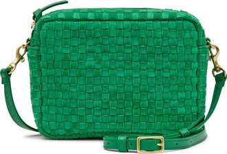 Clare Vivier Midi Sac Woven Crossbody Bag in Grass at Nordstrom