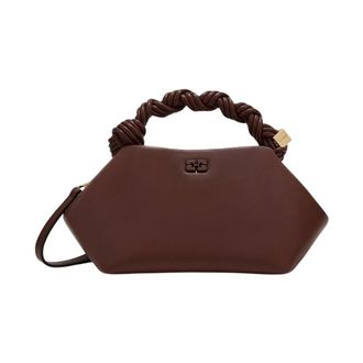 Ganni Tassen, Dames, Bruin, ONE Size, Katoen, Small Bou Bag