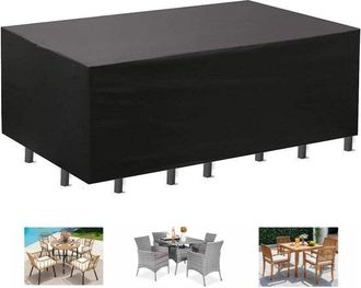 OEM Funda Para Muebles De Jard&iacute;n, Tejido Oxford 420d Impermeable, Resistente A Los Rayos Uv, Resistente Al Polvo Y Al Agua, 150x90x75cm, Negro
