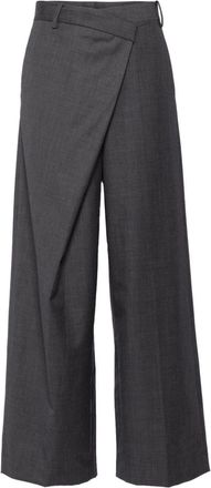 JNBY wide-leg trouser - women - Polyester/Wool/Fabric - L - Grey