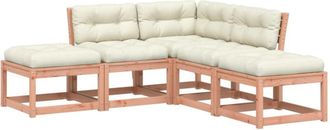 vidaXL Vidaxl - Set De Sof&aacute;s Jard&iacute;n 5 Pzas Con Cojines Madera Maciza Douglas