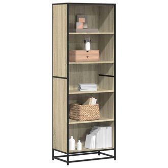 Berkfield Home Bookcase Sonoma Oak 60x35x170.5 cm Engineered Wood in Brown
