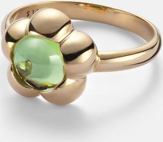 Stone and Strand Kensington 14kt gold pinky ring with peridot