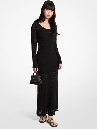 Michael Kors Pointelle Stretch Knit Maxi Dress