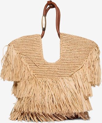 Zimmermann Bast-Shopper mit Fransen Goldentime Small