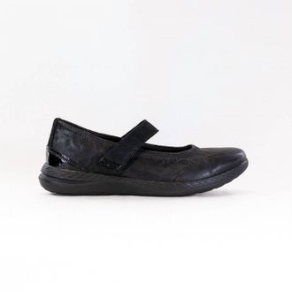 Fidelio Womens Hallux Hi-Energy Mary Jane Sandal In Black Leather