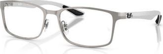 Ray-Ban 55mm Rectangle optical glasses in Grey at Nordstrom