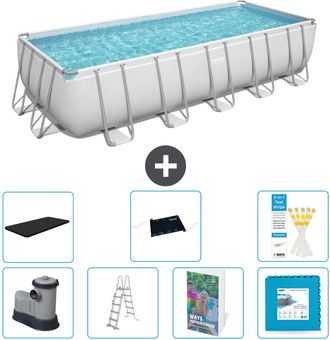 Bestway Piscina Bestway Power Steel Rectangular - 640x274x132 Cm - 8-piezas S621