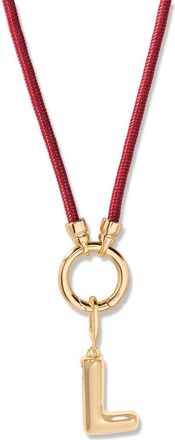 Brook & York Kai Initial Charm Necklace in Gold/Purple L at Nordstrom