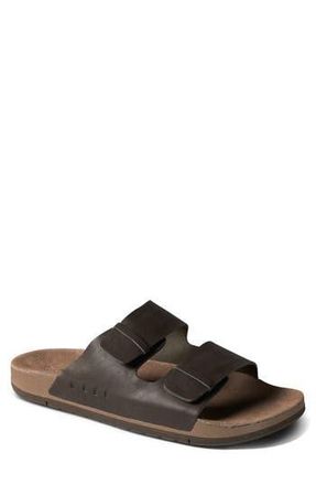 Reef Ojai Two-Bar Slide Sandal in Brown Leather at Nordstrom Rack, Size 11